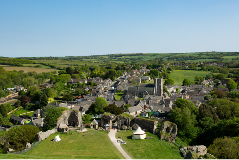 A Village and a Castle is located halfway between Wareham and Swanage on the Isle of Purbeck in Dorset.