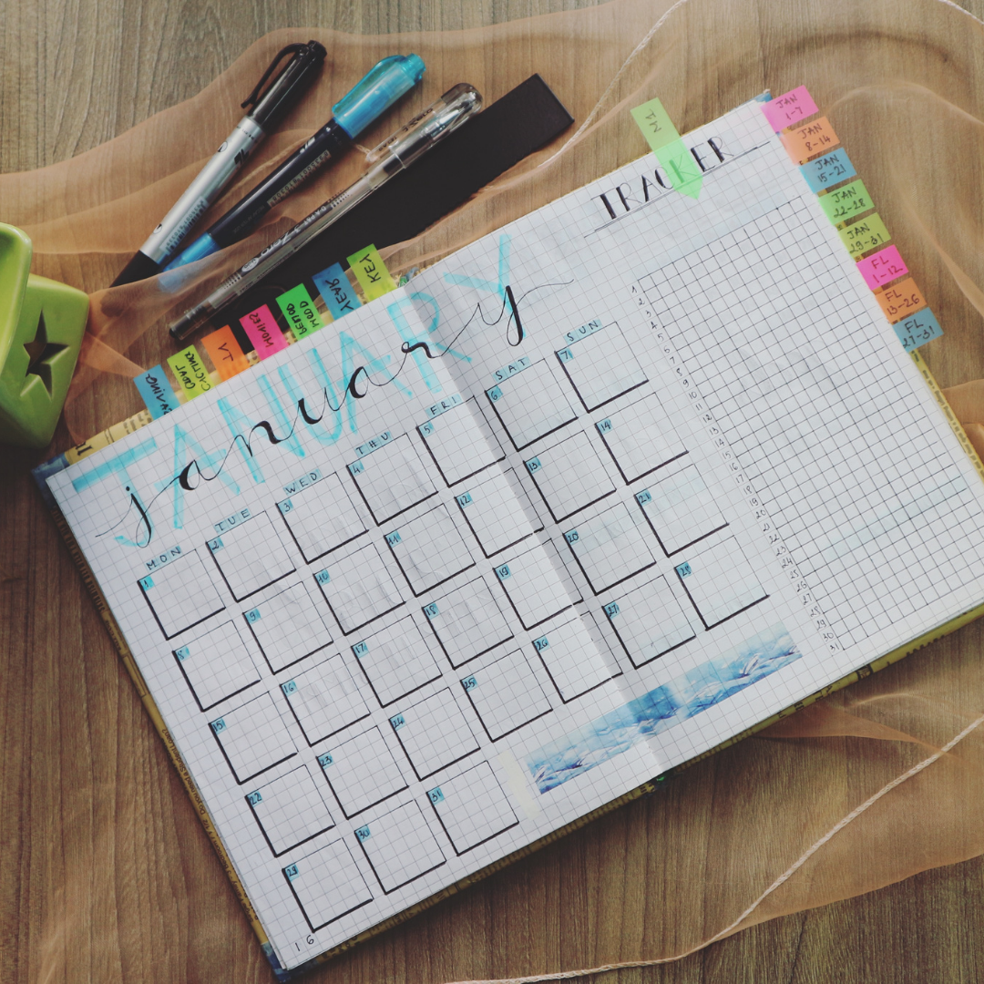 January front view planner