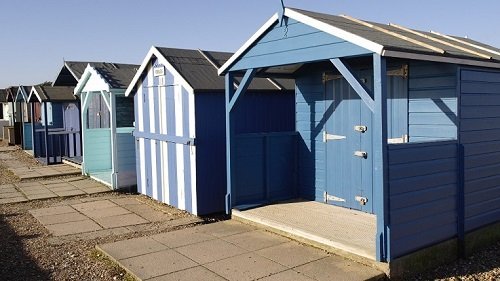 blue beach huts 1