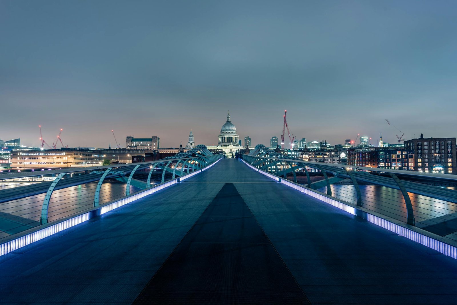 Architectural Photography of Bridge Near of High-rise Buildings